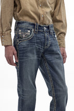 Truett Straight Jeans in Medium Blue