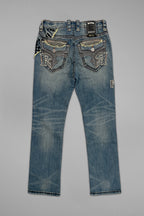 Vinton Straight Jeans in Medium Blue - Rock Revival®