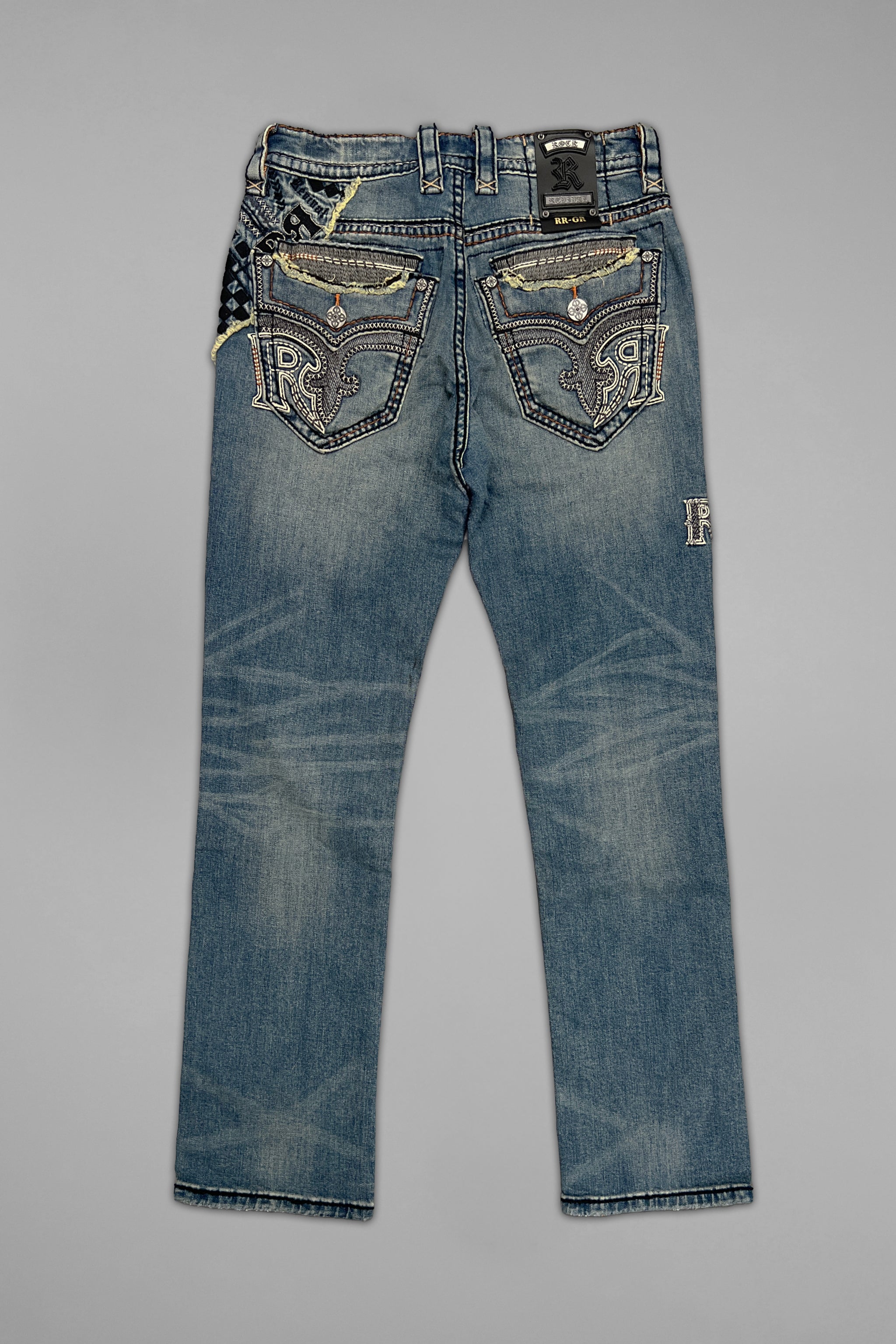 Vinton Straight Jeans in Medium Blue - Rock Revival®
