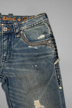 Vinton Straight Jeans in Medium Blue - Rock Revival®
