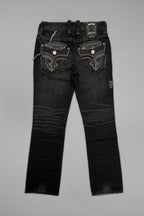 Vinton Straight Jeans in Black - Rock Revival®