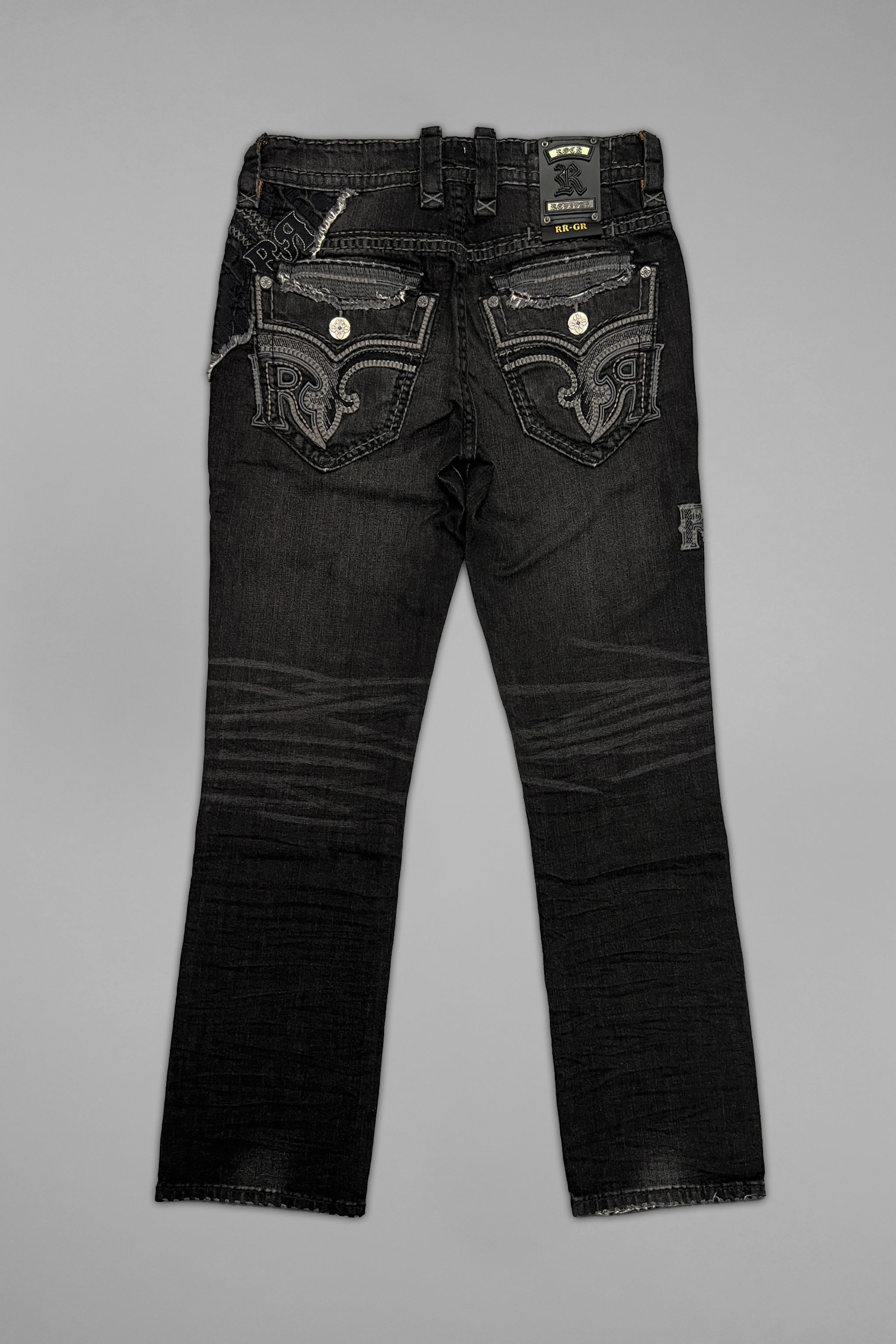 Vinton Straight Jeans in Black - Rock Revival®