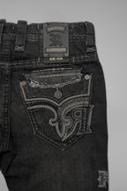 Vinton Straight Jeans in Black - Rock Revival®