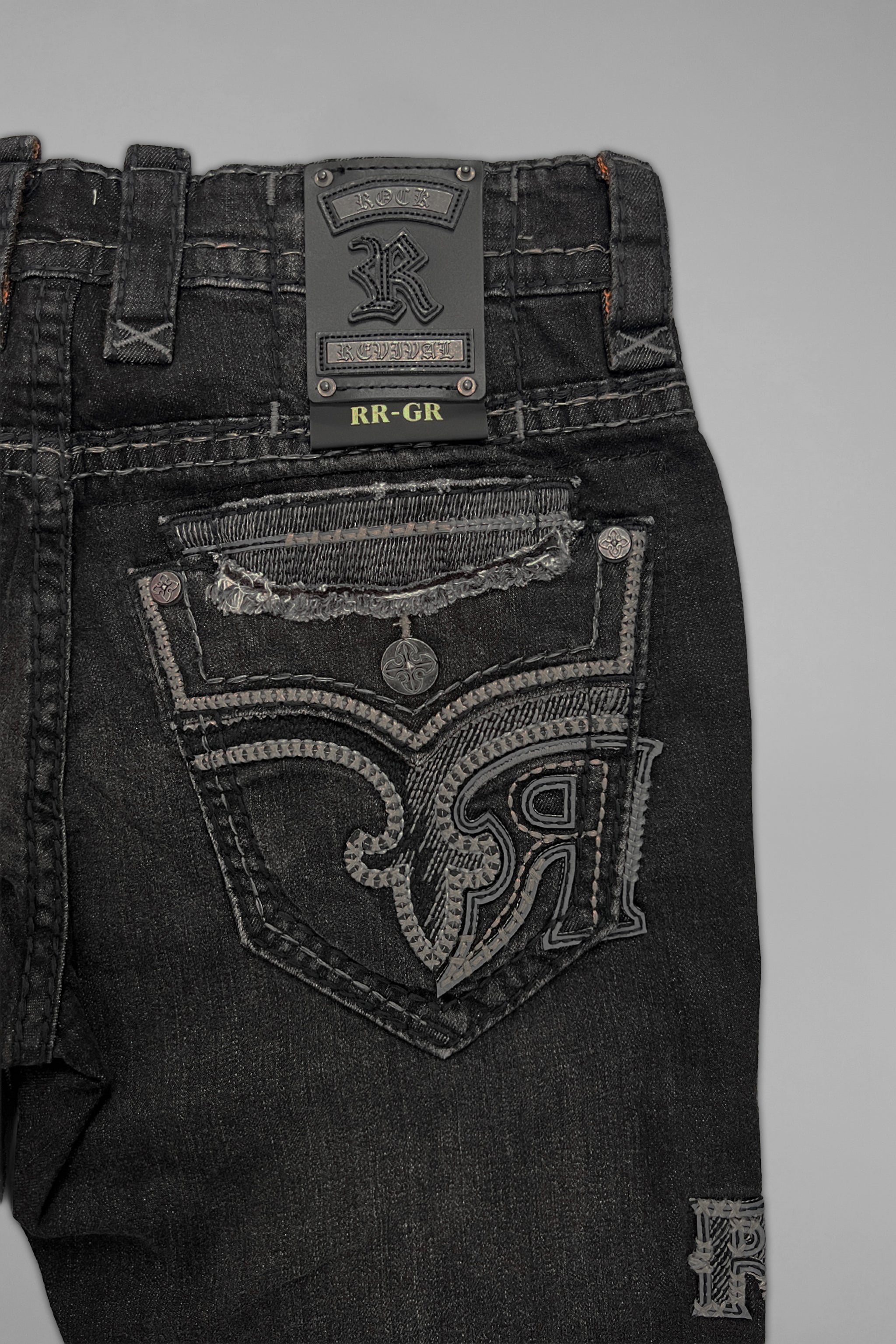 Vinton Straight Jeans in Black - Rock Revival®