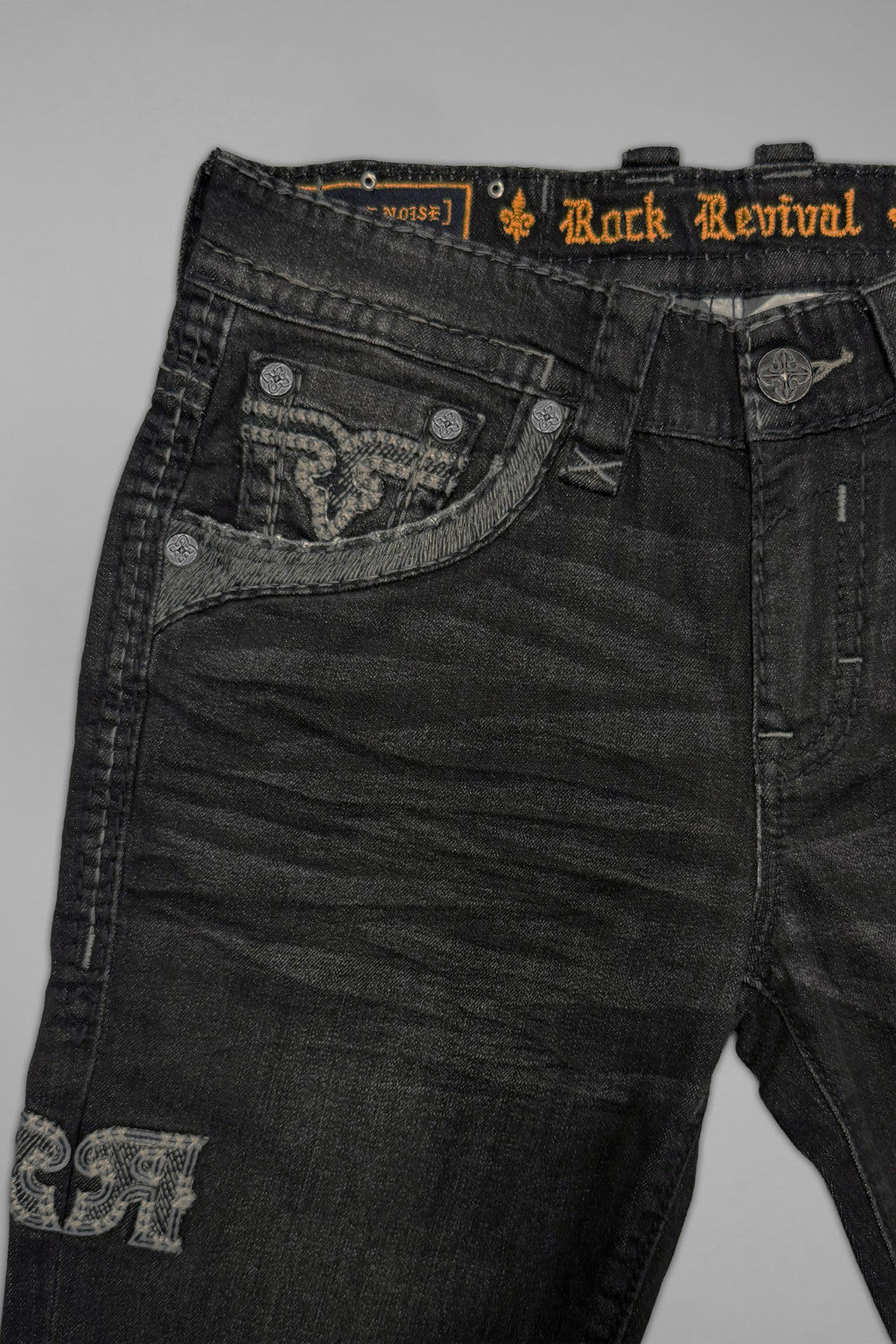 Vinton Straight Jeans in Black - Rock Revival®