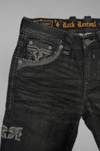 Vinton Straight Jeans in Black - Rock Revival®