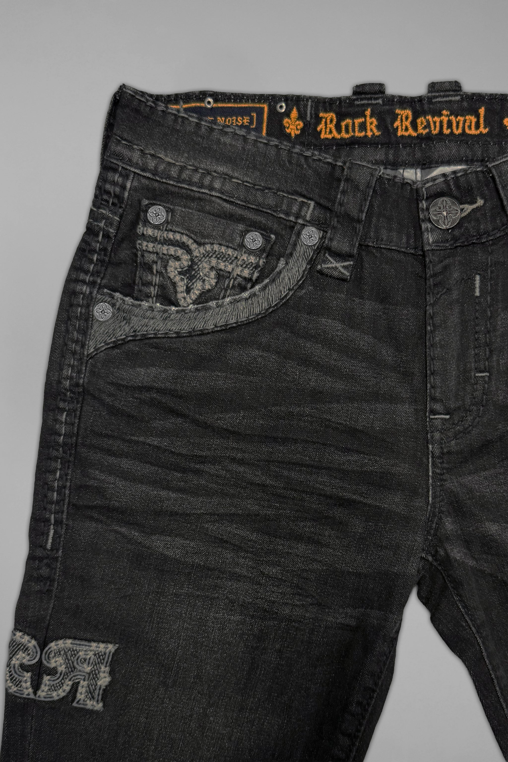 Vinton Straight Jeans in Black - Rock Revival®