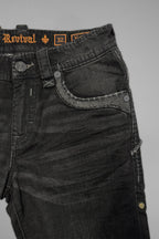 Vinton Straight Jeans in Black - Rock Revival®