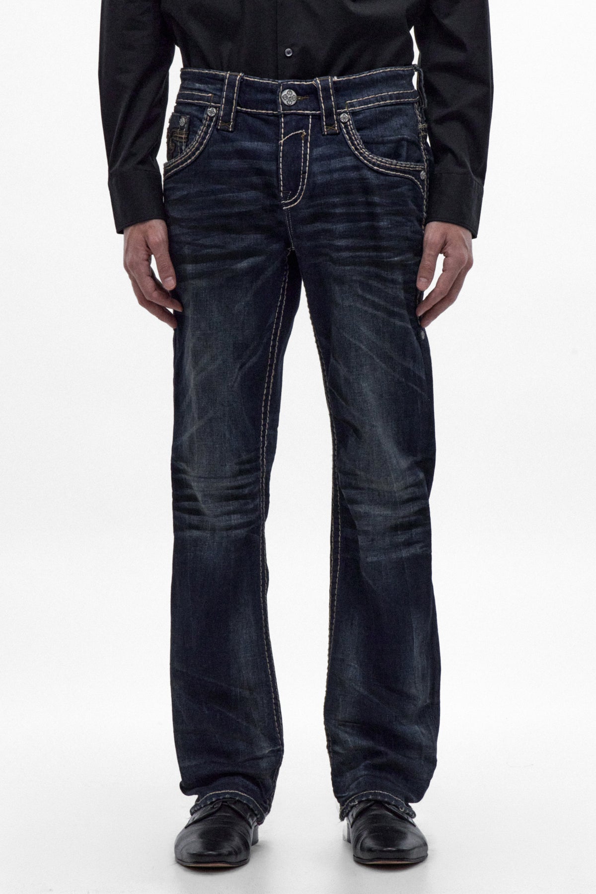 Wes Bootcut Jeans in Vintage Blue