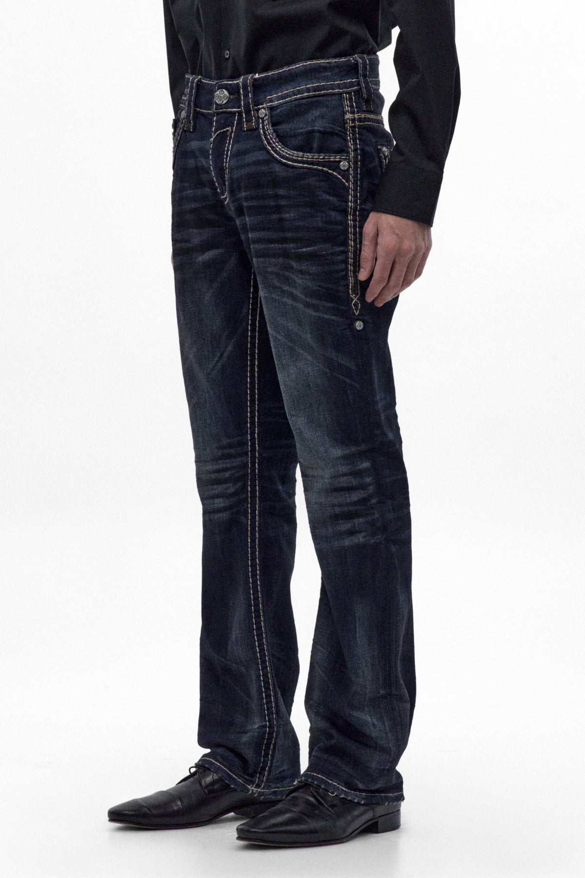 Wes Bootcut Jeans in Vintage Blue