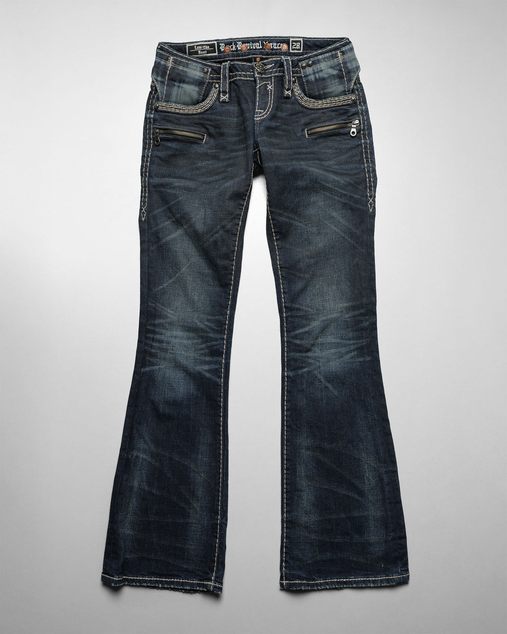 Racer X Rock Revival® Women's Coated Bootcut Denim