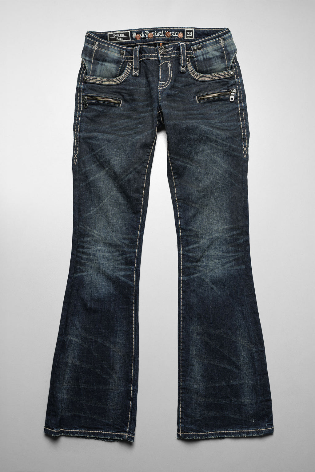 Racer X Rock Revival® Women's Coated Bootcut Denim
