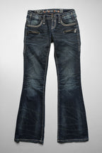 Racer X Rock Revival® Women's Coated Bootcut Denim