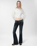 Racer X Rock Revival® Women's Coated Bootcut Denim