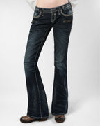 Racer X Rock Revival® Women's Coated Bootcut Denim