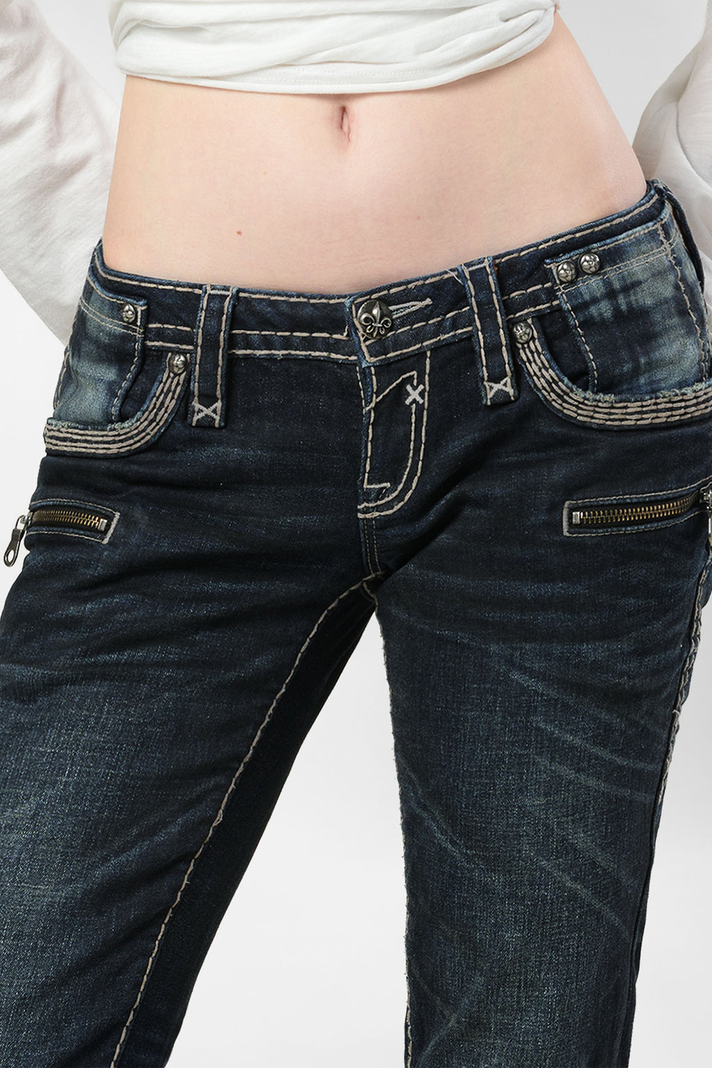 Racer X Rock Revival® Women's Coated Bootcut Denim