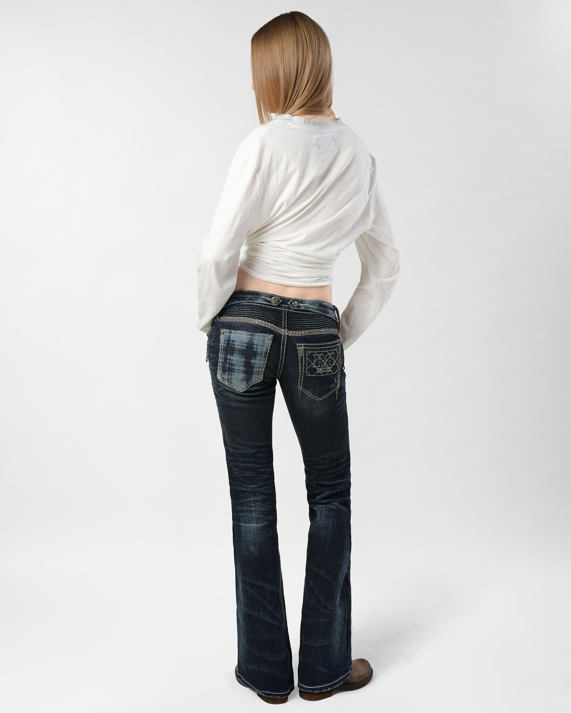 Racer X Rock Revival® Women's Coated Bootcut Denim