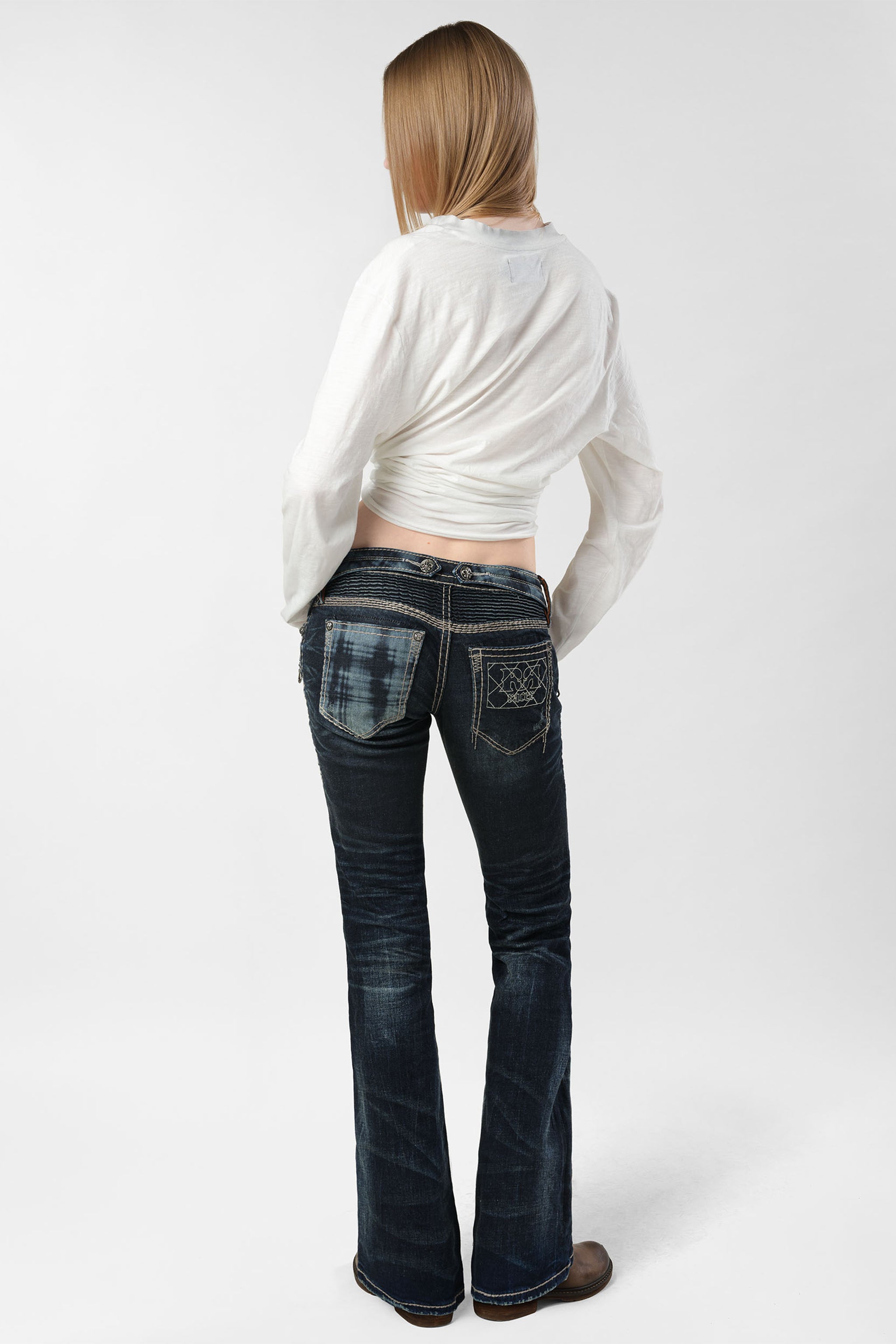 Racer X Rock Revival® Women's Coated Bootcut Denim