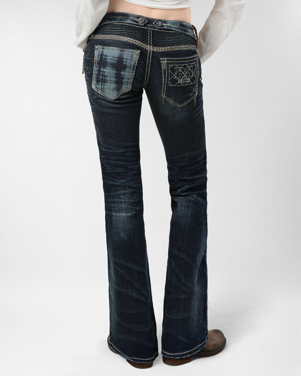Racer X Rock Revival® Women's Coated Bootcut Denim