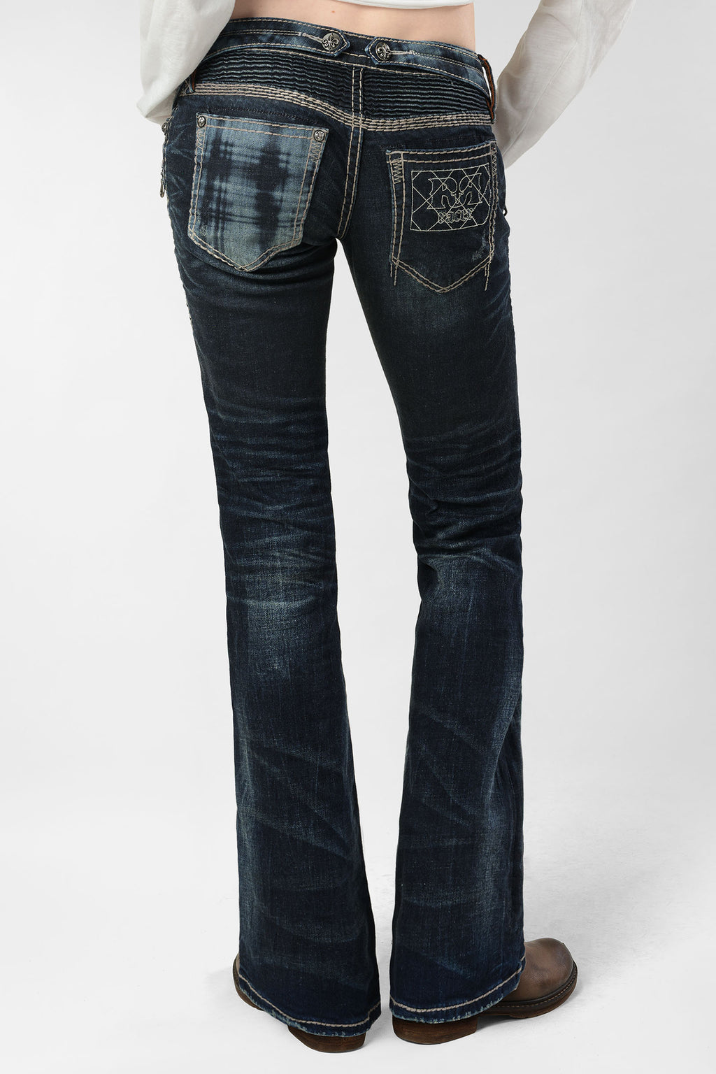 Racer X Rock Revival® Women's Coated Bootcut Denim