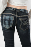 Racer X Rock Revival® Women's Coated Bootcut Denim