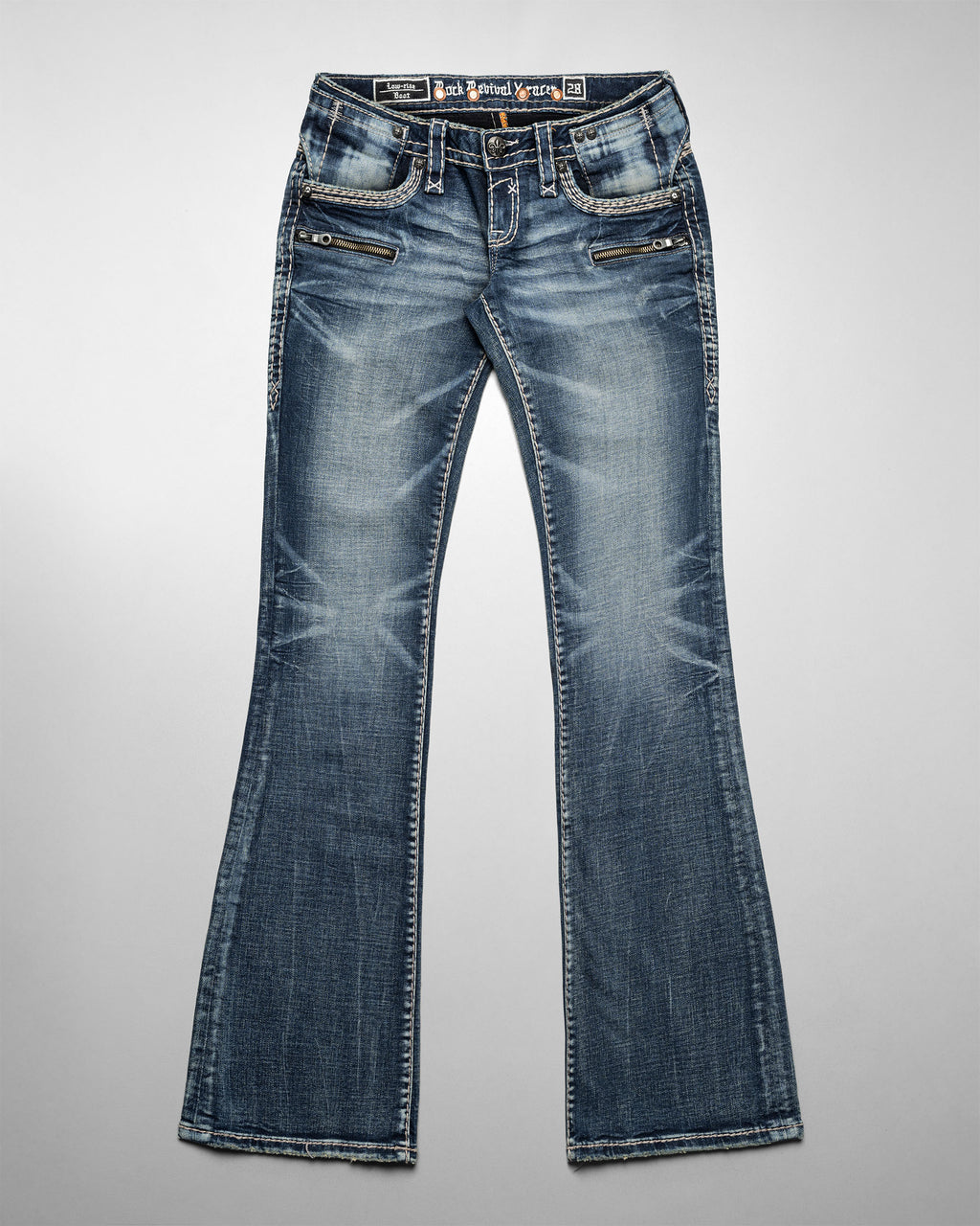 Racer X Rock Revival® Women's Light Bootcut Denim