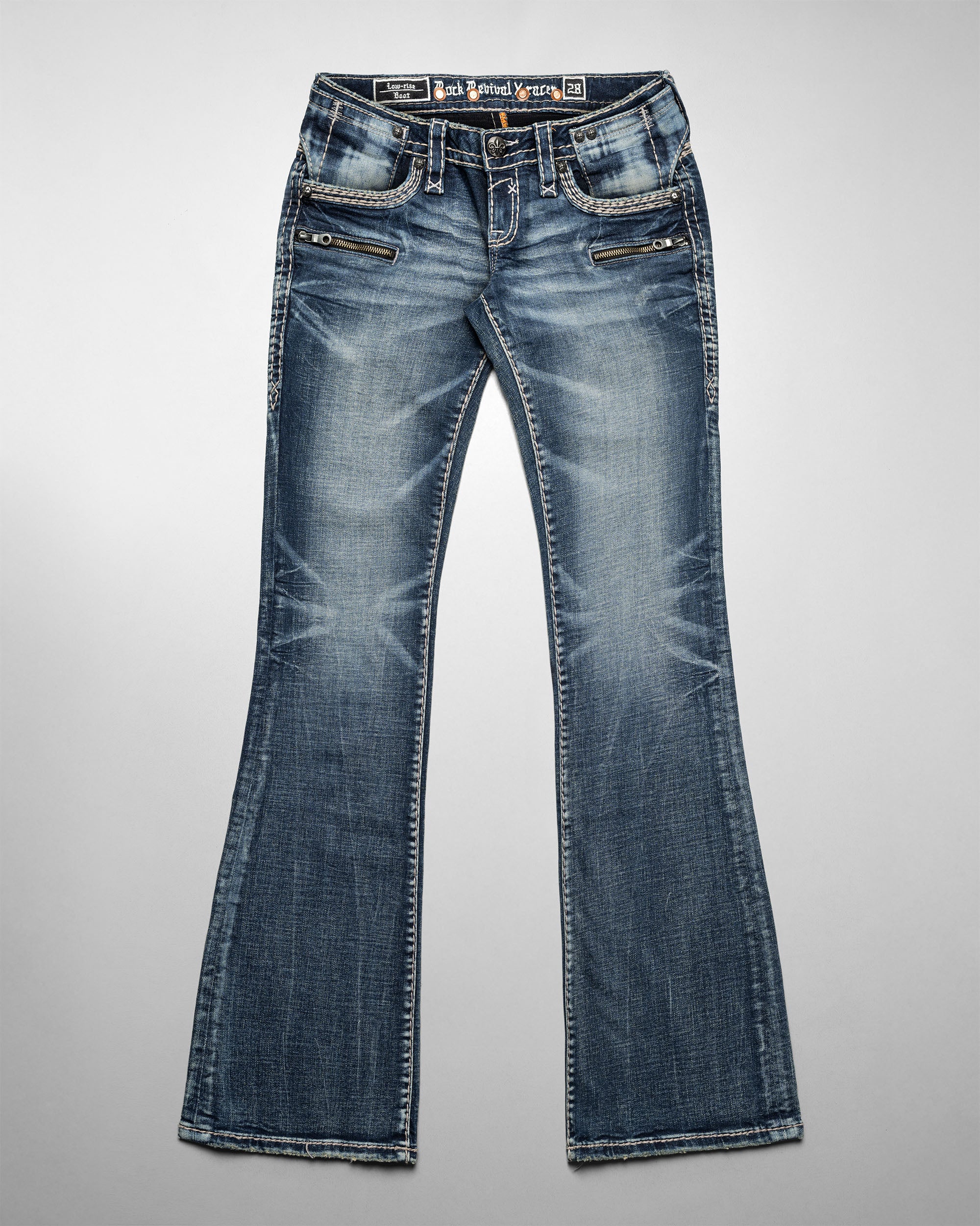 Racer X Rock Revival® Women's Light Bootcut Denim