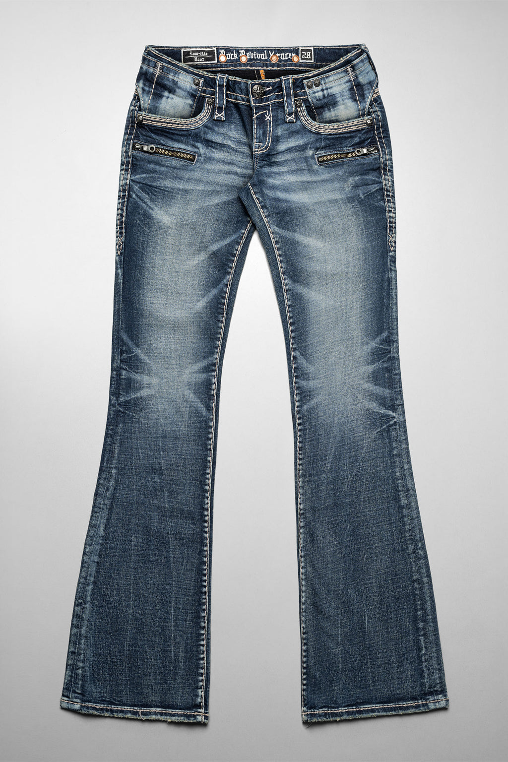 Racer X Rock Revival® Women's Light Bootcut Denim