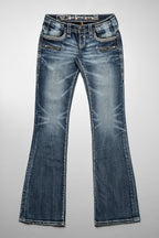 Racer X Rock Revival® Women's Light Bootcut Denim