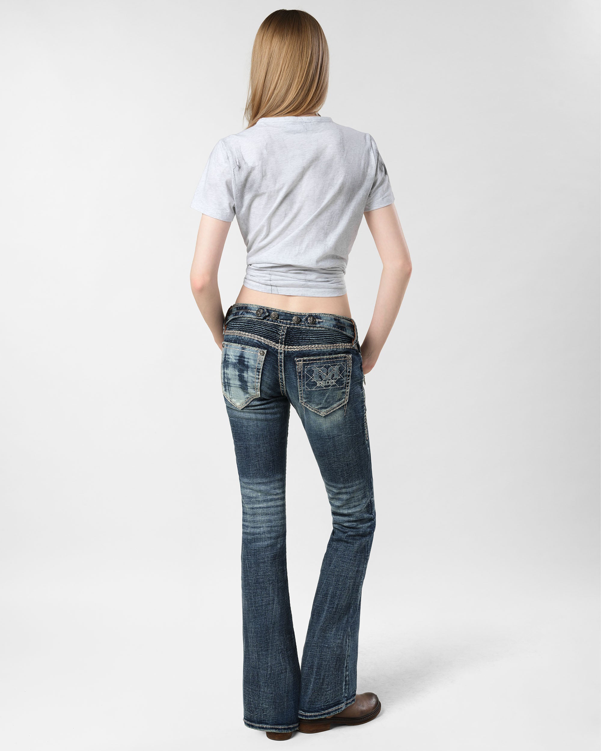 Racer X Rock Revival® Women's Light Bootcut Denim