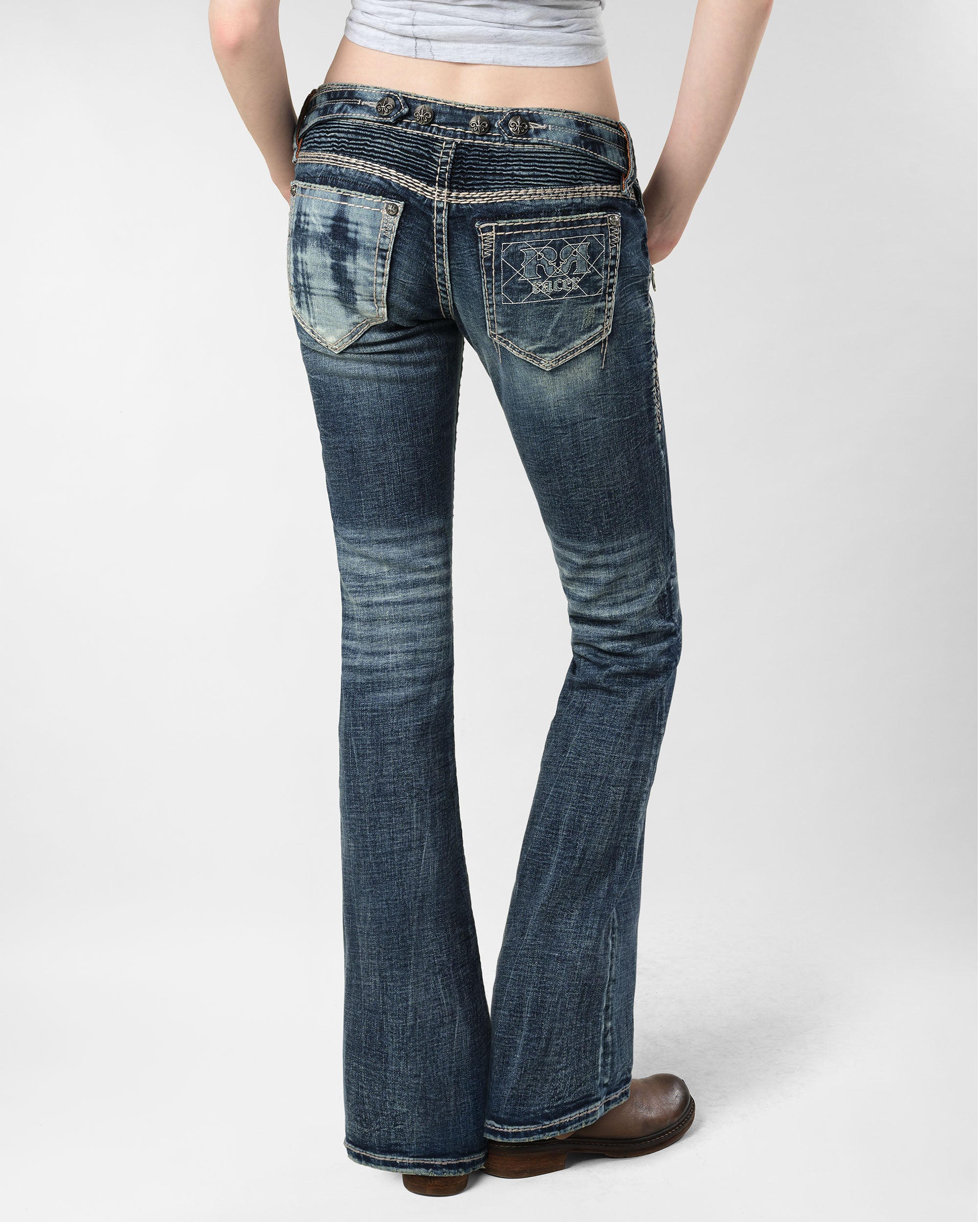 Racer X Rock Revival® Women's Light Bootcut Denim