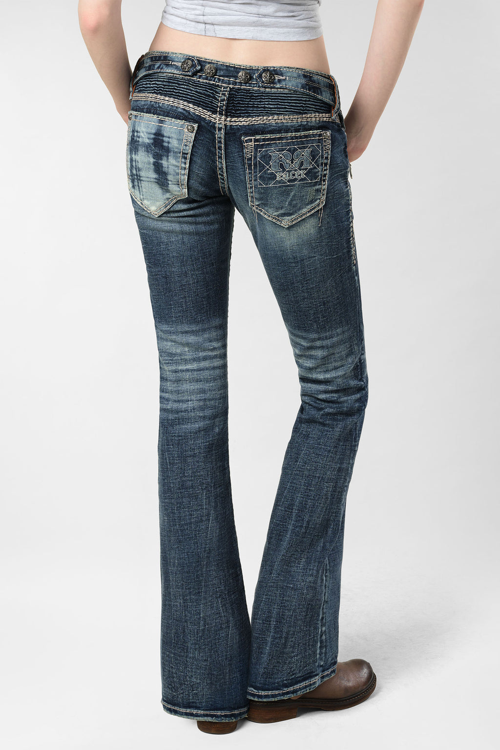 Racer X Rock Revival® Women's Light Bootcut Denim