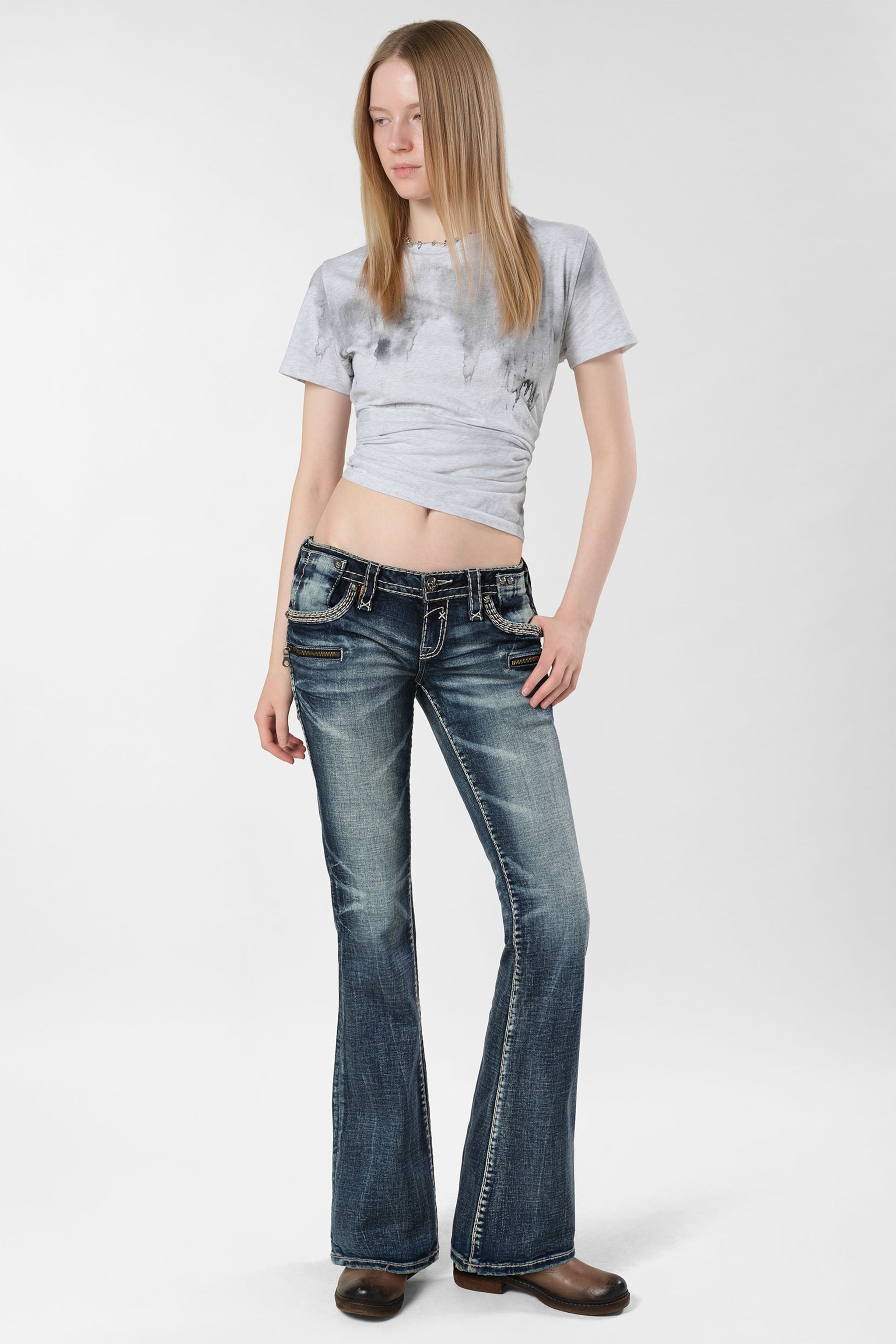 Racer X Rock Revival® Women's Light Bootcut Denim
