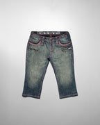 Racer x Rock Revival Pink Stitch Capri