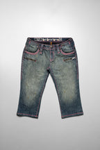 Racer x Rock Revival® Pink Stitch Capri