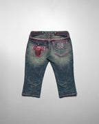 Racer x Rock Revival Pink Stitch Capri