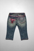 Racer x Rock Revival® Pink Stitch Capri