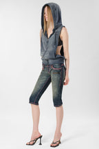Racer x Rock Revival® Pink Stitch Capri