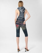 Racer x Rock Revival Pink Stitch Capri