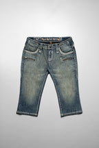 Racer x Rock Revival® White Stitch Capri