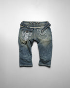Racer x Rock Revival White Stitch Capri