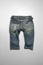 Racer x Rock Revival® White Stitch Capri