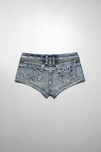 Racer x Rock Revival® Denim Mini Shorts
