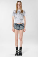 Racer x Rock Revival® Denim Mini Shorts
