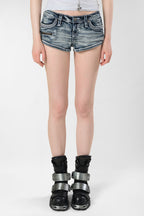 Racer x Rock Revival® Denim Mini Shorts