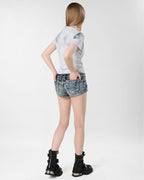 Racer x Rock Revival Denim Mini Shorts