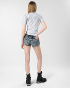 Racer x Rock Revival Denim Mini Shorts