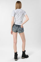 Racer x Rock Revival® Denim Mini Shorts