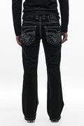 Xander Bootcut Jeans in Black Overdye