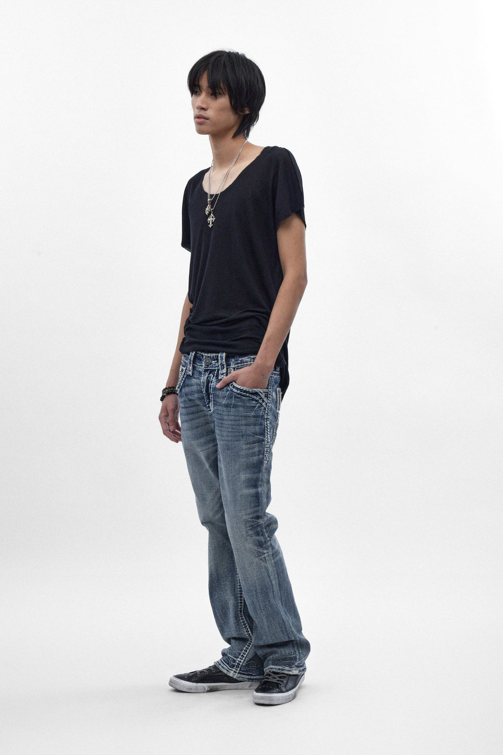Xander Bootcut Jeans in Medium Blue - Rock Revival®